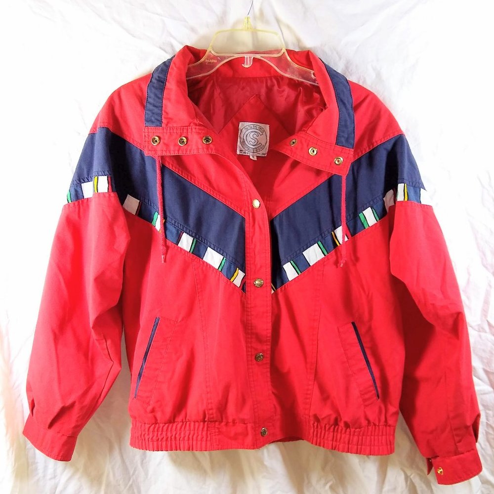 Be In the Current Seen Windbreaker Red/Navy